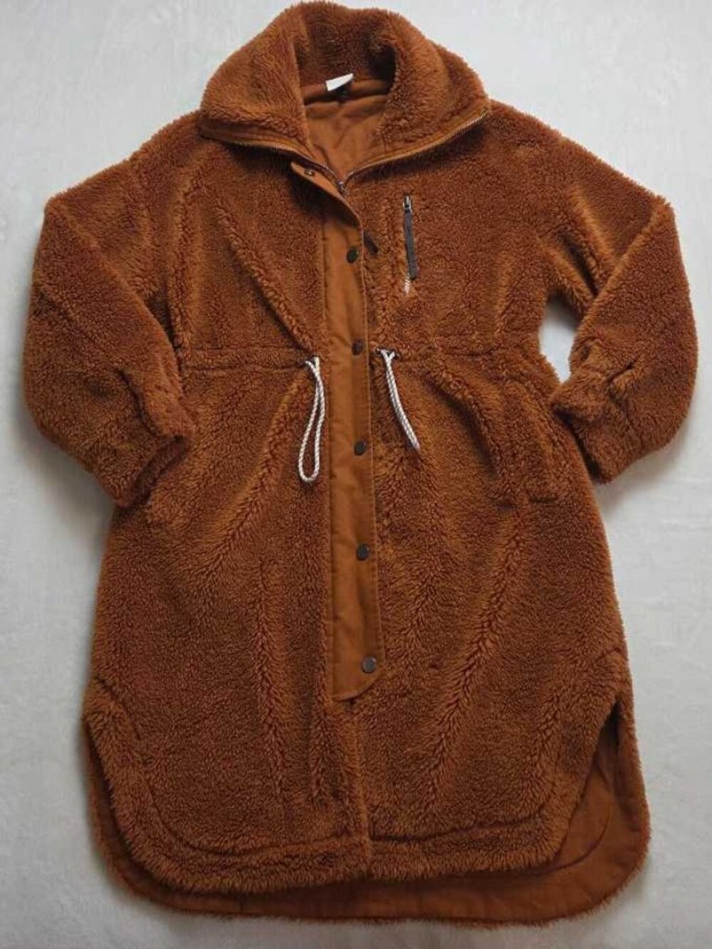 M Varley (from Anthropologie) sherpa Jones coat Caramel Cafe #7